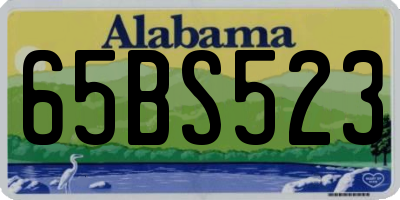 AL license plate 65BS523