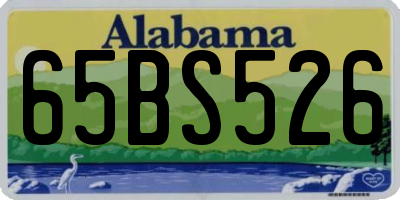 AL license plate 65BS526