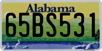 AL license plate 65BS531