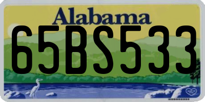AL license plate 65BS533