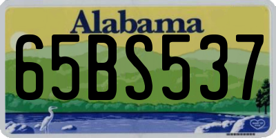 AL license plate 65BS537