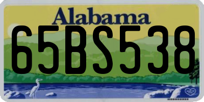 AL license plate 65BS538