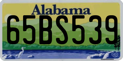 AL license plate 65BS539