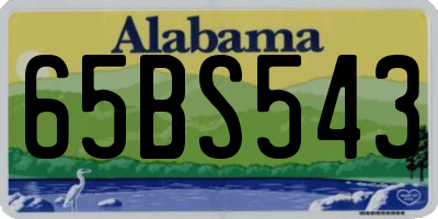 AL license plate 65BS543