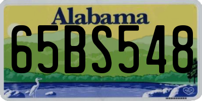 AL license plate 65BS548