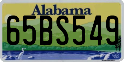 AL license plate 65BS549