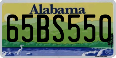 AL license plate 65BS550