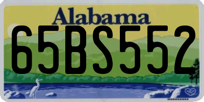 AL license plate 65BS552