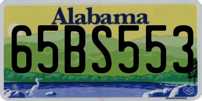 AL license plate 65BS553