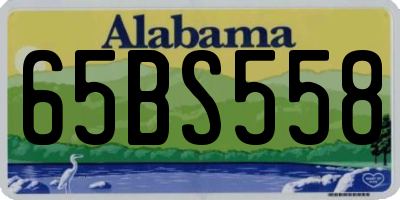 AL license plate 65BS558