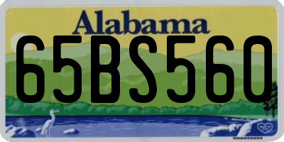 AL license plate 65BS560
