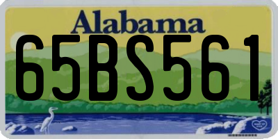 AL license plate 65BS561