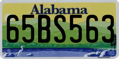 AL license plate 65BS563