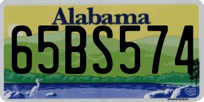 AL license plate 65BS574