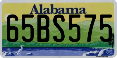 AL license plate 65BS575