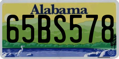 AL license plate 65BS578