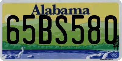 AL license plate 65BS580
