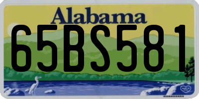 AL license plate 65BS581