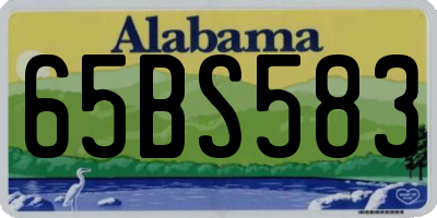 AL license plate 65BS583