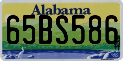 AL license plate 65BS586