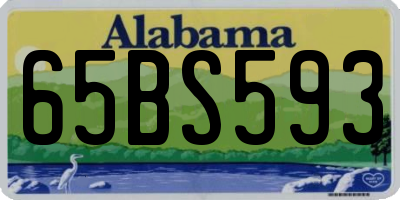 AL license plate 65BS593