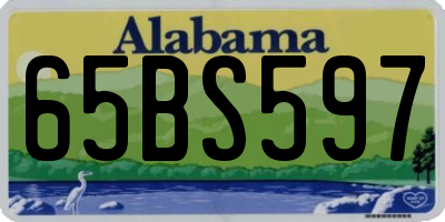 AL license plate 65BS597