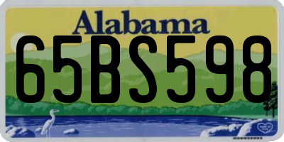 AL license plate 65BS598