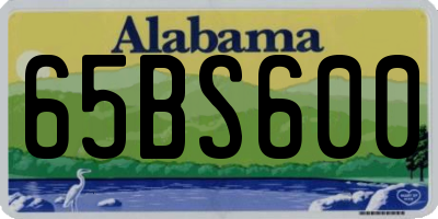 AL license plate 65BS600