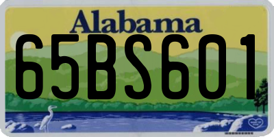 AL license plate 65BS601