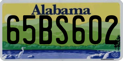AL license plate 65BS602