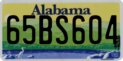 AL license plate 65BS604