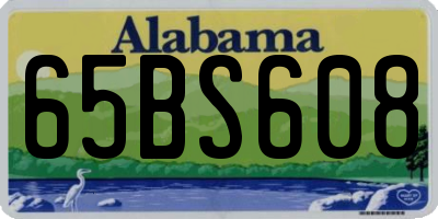 AL license plate 65BS608