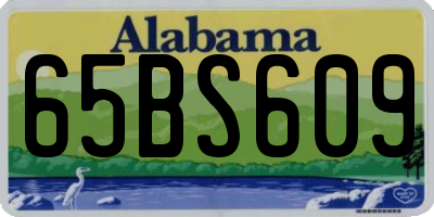 AL license plate 65BS609