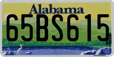 AL license plate 65BS615