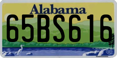 AL license plate 65BS616