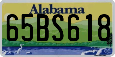 AL license plate 65BS618