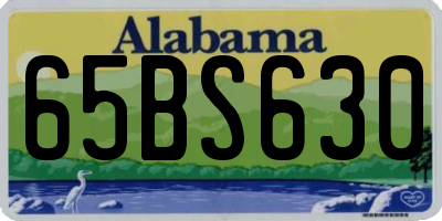 AL license plate 65BS630