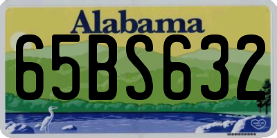 AL license plate 65BS632
