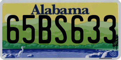 AL license plate 65BS633
