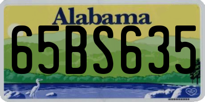 AL license plate 65BS635