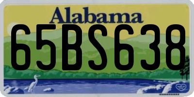 AL license plate 65BS638