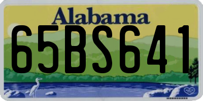 AL license plate 65BS641