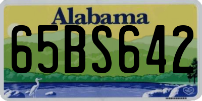 AL license plate 65BS642