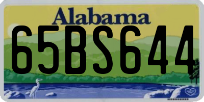 AL license plate 65BS644