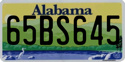 AL license plate 65BS645