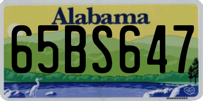 AL license plate 65BS647