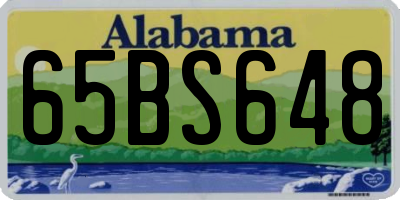 AL license plate 65BS648