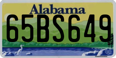 AL license plate 65BS649