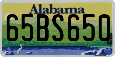 AL license plate 65BS650