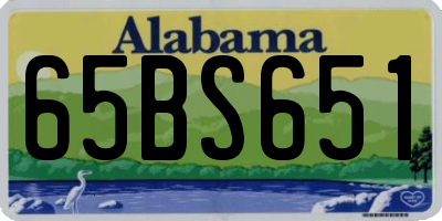 AL license plate 65BS651